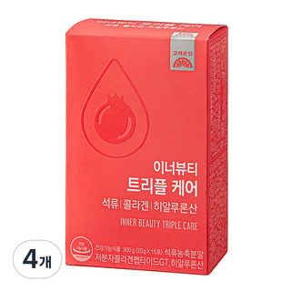 eundan 高麗銀丹 內在美三重護理 石榴膠原蛋白玻尿酸 15入, 4個, 300g