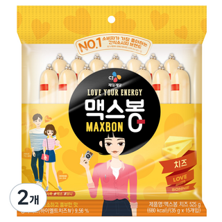 맥스봉 치즈 15p, 525g, 2개