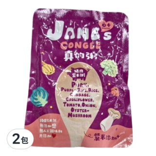 JANE's CONGEE 真的粥 豬肉紫米粥, 添加紫米, 6個月以上寶寶適用, 150g, 2包