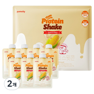 yumvity Yam Protein 甜玉米味奶昔 7入, 224g, 2個