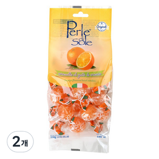 페를레디솔레 오렌지 사탕, 110g, 2개