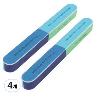 BAOL 스텝 네일파일 O-1145, 혼합 색상, 4개