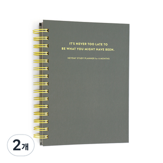 아이코닉 헤이데이 스터디 플래너 6개월, Gray, 2개