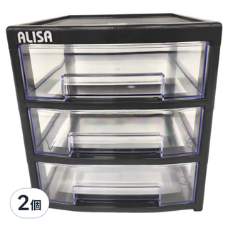 愛莉莎 三層 收納櫃, 40 x 31 x 33cm, F-33, 2個