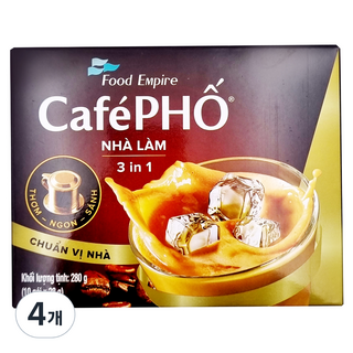 카페포 나람 3 in 1 홈메이드 밀크 커피, 4개, 10개입, 28g