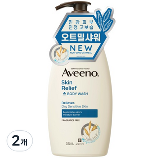 Aveeno 艾惟諾 燕麥舒緩水潤沐浴乳, 532ml, 2瓶
