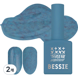 BESSIE 彩色凝膠指甲油, TD20 蓬鬆藍, 2個, 11ml