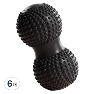 Rediello TPE 花生按摩球, 黑色, 6個