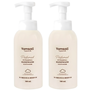 Tamsaa 香氛洗手慕斯 爽身粉香, 500ml, 2個