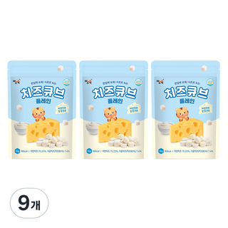 Jjangjuk 原味起司塊, 16g, 起司味, 9包