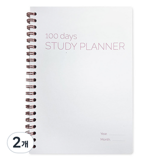 랑캣몰 100 데이즈 스터디 플래너 심플, 핑크, 2개