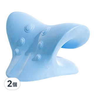 人體工學 C型頸椎指壓按摩枕 牽引+按摩+指壓三合一 每天8-15分鐘頸椎壓力OUT！, 2個