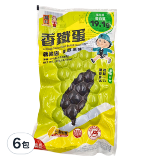 福記 香鐵蛋 鹌鹑蛋 香醇原味, 100g, 6包
