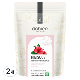 다비앙 유기농 히비스커스 차, 1.5g, 30개입, 2개