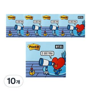 3M Post-it 利貼 強力黏著 封面便利貼 BT21, TATA, 10個