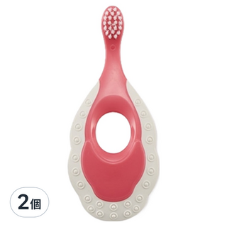 KU.KU Duckbill 酷咕鴨 幼兒護齒乳牙刷, 2個, 粉色, 1個裝