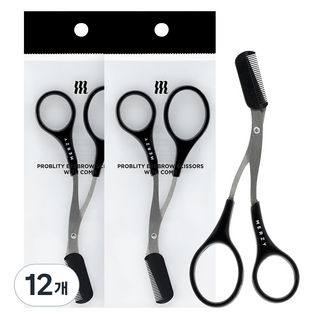 MERZY Pro-bility 眉毛打薄剪, 混合顏色, 12個