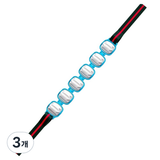 Flowcode 柔軟塑膠滾輪按摩器, 藍色, 3個