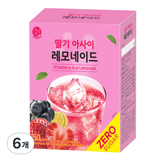 SONGWON Songwon零糖草莓巴西莓檸檬水, 5g, 50件, 6個