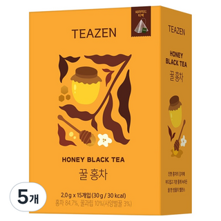 TEAZEN 茶禪 蜂蜜紅茶三角茶包, 15入, 2g, 5個