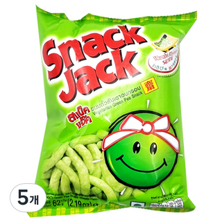 SNACK JACK 豌豆脆條餅乾 芥末口味, 5包, 62g