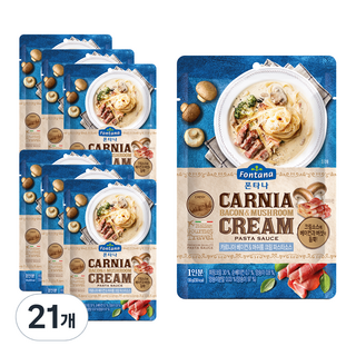 歐洲 Fontana 卡尼亞培根蘑菇奶油義大利麵醬, 130g, 21個