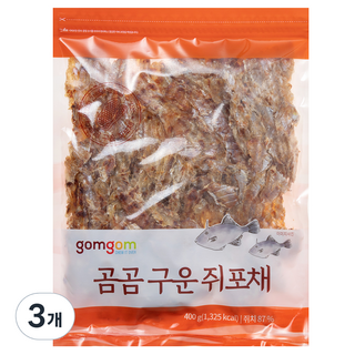 gomgom 烤魚乾, 3包, 400g
