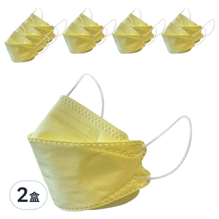 丞威 成人KF94立體醫療口罩, 檸檬黃, 2盒, 10片