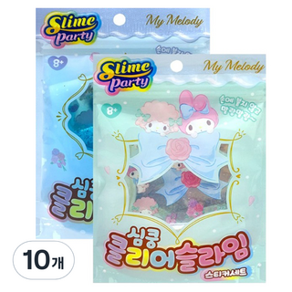 三麗鷗 心動透明史萊姆貼紙 美樂蒂, 10個, 隨機出貨