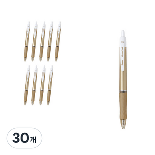 PILOT 百樂 Acroball T 油性原子筆 0.5mm BAB-15EFT, 金屬金 + 黑色筆芯, 30個