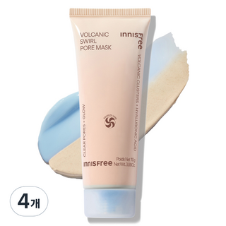 INNISFREE 火山泥雙效毛孔潔淨面膜 110g, 1條, 4條