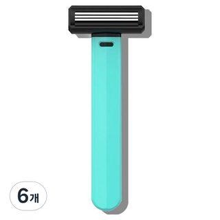 마켓링 여성용 청결 면도기 블랙, 6개, 1개입