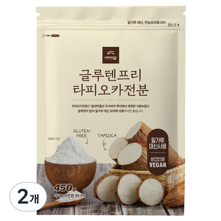 Baedaegam 無麩質木薯澱粉, 450g, 2個