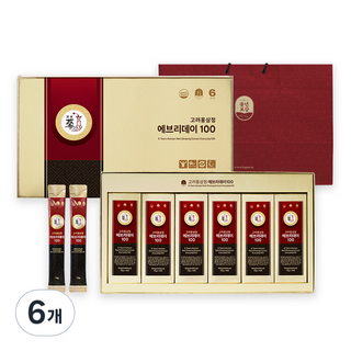 풍년보감 6년근 고려홍삼정 에브리데이100 60포 세트 + 쇼핑백, 900g, 6세트