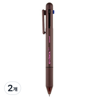 monAmi O'clock 3+1 原子筆 0.5mm, 巧克力棕(WB1 黑色 + R06 紅色 + B09 藍色 + HB), 2個