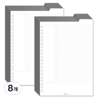 플레픽 프리스타일 인덱스 리필속지 코넬 노트, 8개, 30개입