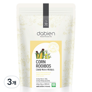 dabien 可分解茶包玉米南非國寶茶, 2g, 30入, 3個