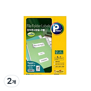 프린텍 정부 문서 화일 라벨지 V4330, 40개