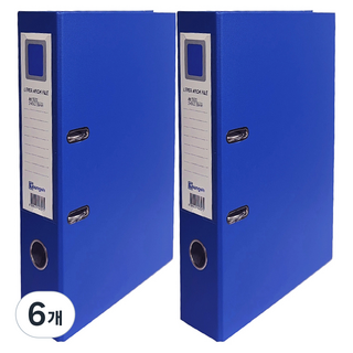 영오 2공 레버아치 LA 바인더 5cm, 청색, 6개