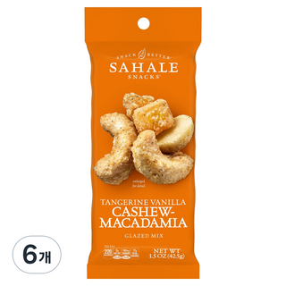 SAHALE SNACKS 柑橘夏威夷果, 6個, 42.5克