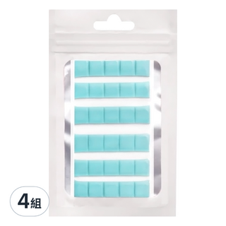 萬用黏土膠, 規格: 長12.6cm 寬7.8cm, 材質: 矽膠、橡膠, 顏色: 白色、粉色、綠色, 重量: 17g, 4組