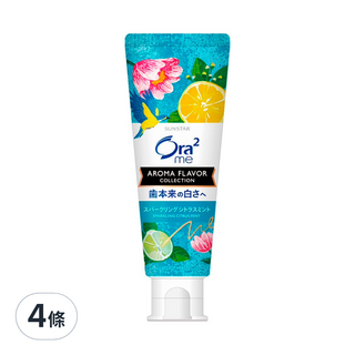 Ora2 愛樂齒 me亮白香氛牙膏, Sparkling Citrus Mint (氣泡柑橘薄荷), 130g, 4條
