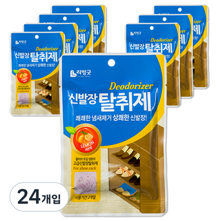 리빙굿 레몬향 신발장탈취제 본품, 2g, 24개