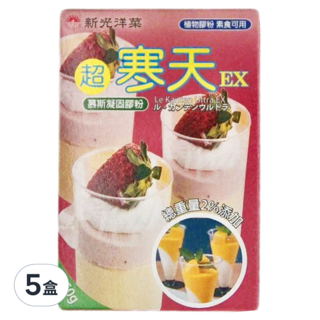 新光洋菜 超寒天EX, 慕斯凝固膠粉, 50g, 5盒