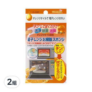 FCC 不動化學 橘子油微波爐清潔海綿組 含海綿和清潔液 清潔, 不適用, 2組