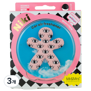 Mr&Mrs FRAGRANCE Niki 特別裝飾 車用芳香劑, 3個, 莓果