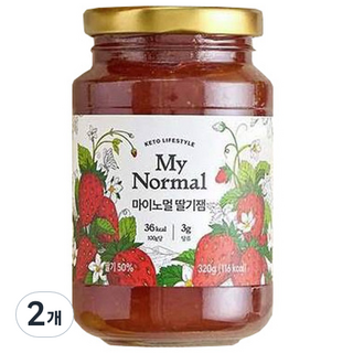 마이노멀 딸기잼, 320g, 2개