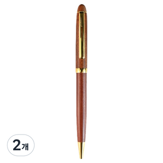 Today Living 禮品用木質鍍金原子筆 1mm CD_OST_AL286C, 棕色, 2個