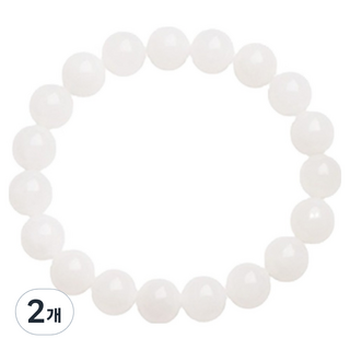 KODACHIEF 白色玉石手鍊 12mm, 2個