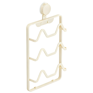 wellane 3層免打孔吸盤式拖鞋架 48.5 x 24 x 6cm, 奶白色, 1個